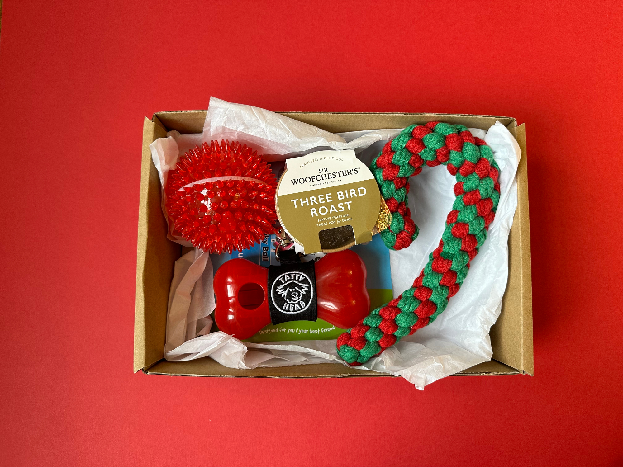 Tatty Head Christmas Gift Box with R&G Cane